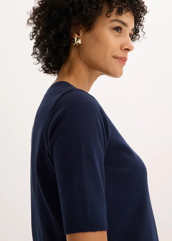 Gilet en fine maille de viscose mélangée, bonprix