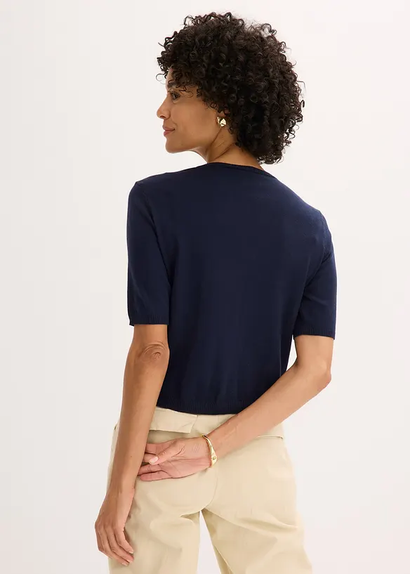Gilet en fine maille de viscose mélangée, bonprix