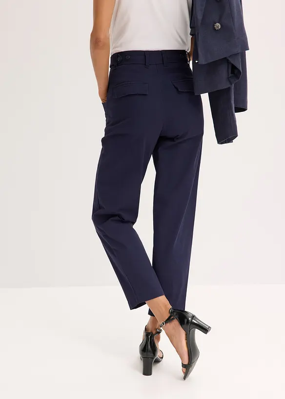 Pantalon en satin à jambes fuselées, bonprix