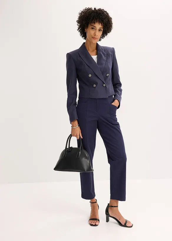 Pantalon en satin à jambes fuselées, bonprix