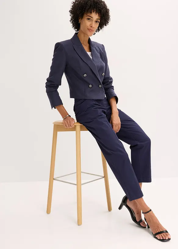 Pantalon en satin à jambes fuselées, bonprix