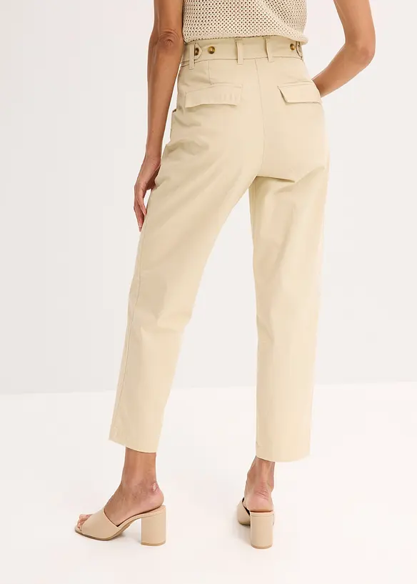 Pantalon en satin à jambes fuselées, bonprix
