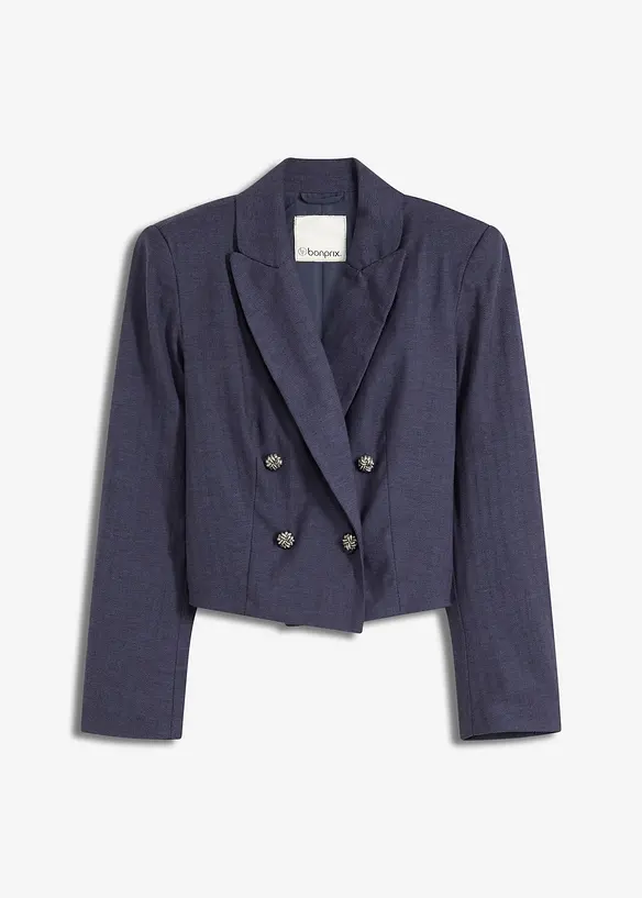 Blazer court avec épaulettes pour une silhouette structurée, bonprix