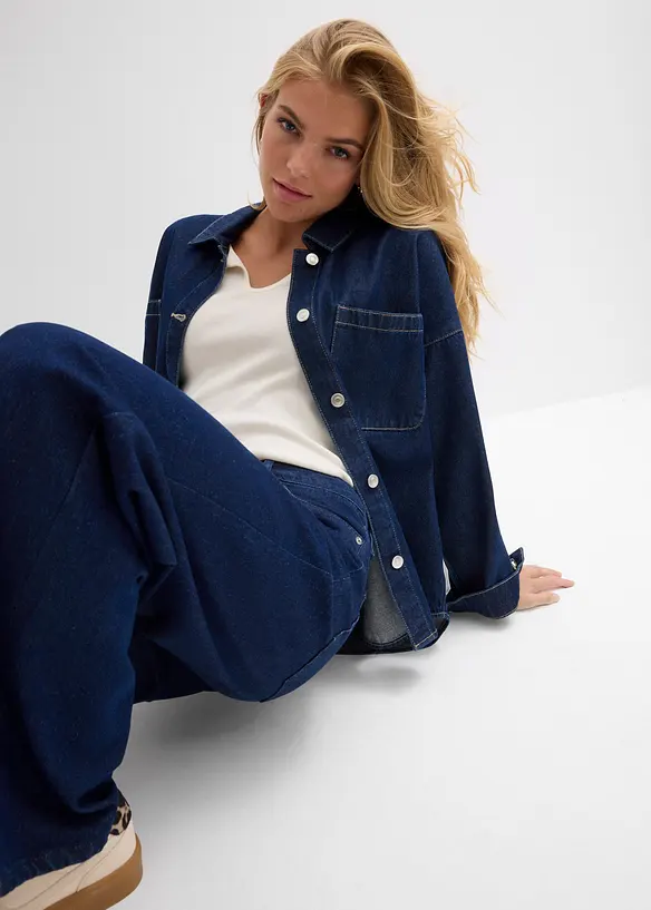 Jean large, taille mi-haute, bonprix