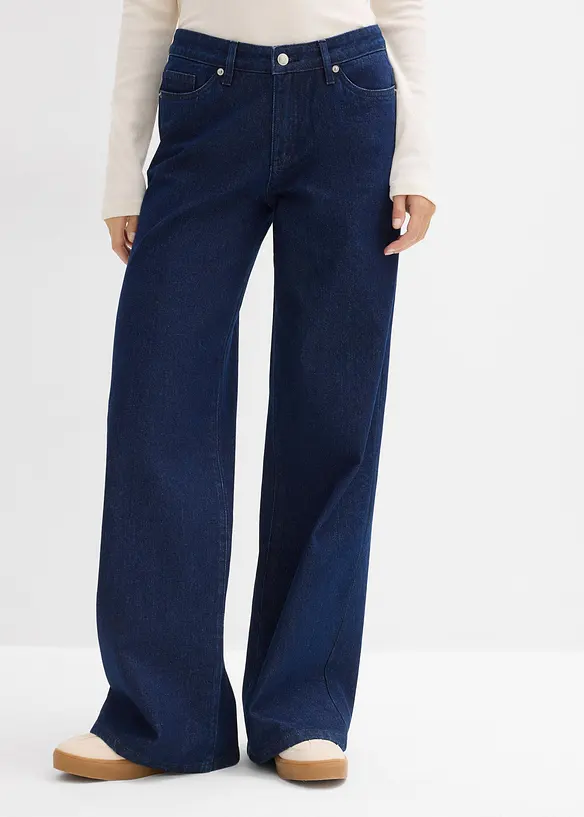 Jean large, taille mi-haute, bonprix