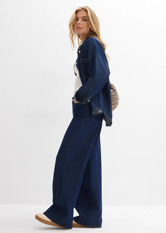 Jean large, taille mi-haute, bonprix