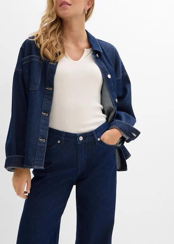 Jean large, taille mi-haute, bonprix