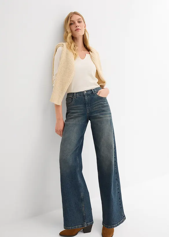 Jean large taille haute, bonprix