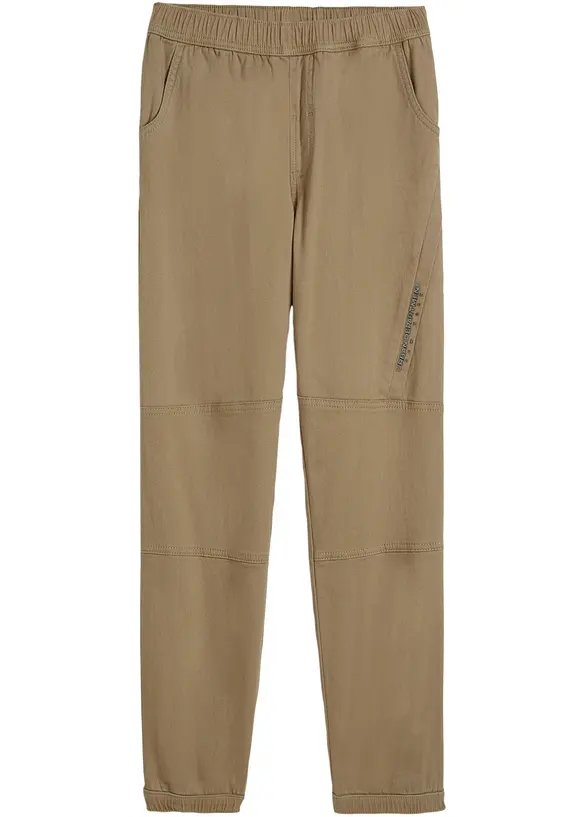 Pantalon twill garçon thermo et taille extensible, Loose Fit, bonprix