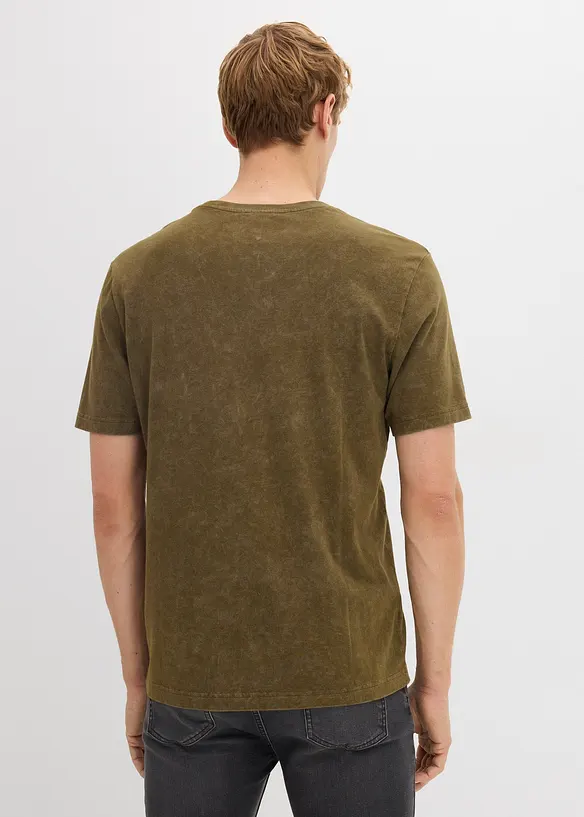 T-shirt aspect délavé, 100% coton, bonprix