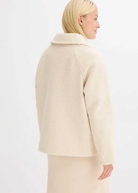 Blouson en maille bouclette douce, bonprix