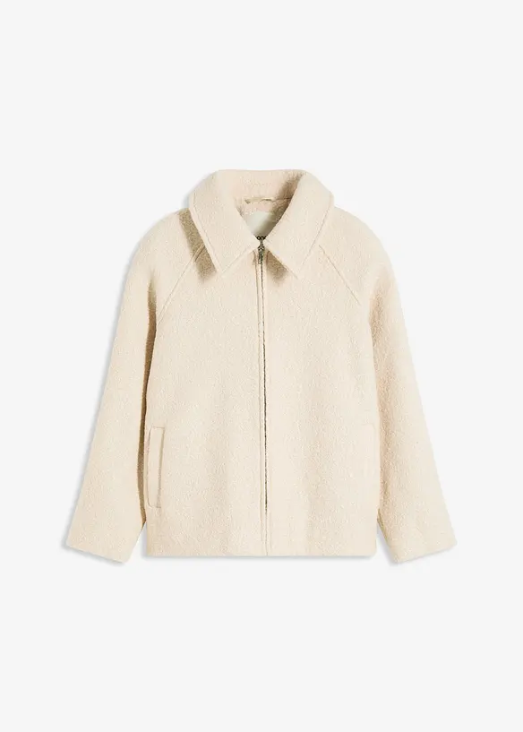 Blouson en maille bouclette douce, bonprix