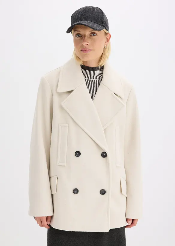 Veste caban aspect laine, bonprix