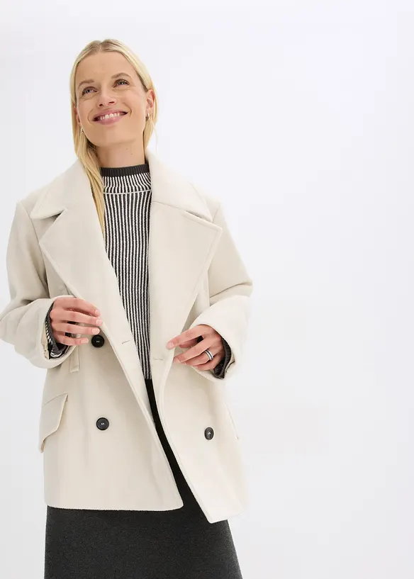 Veste caban aspect laine, bonprix