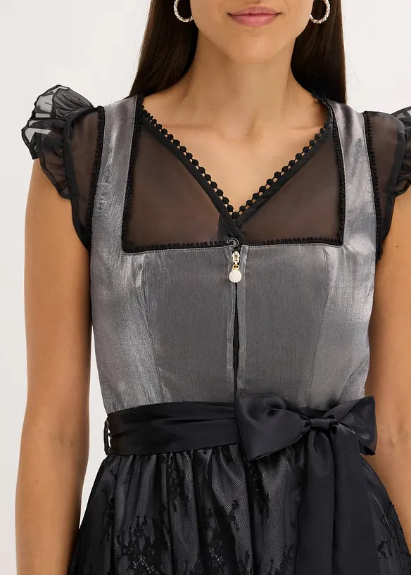 Dirndl avec velours en longueur midi (ens. 2 pces), bonprix