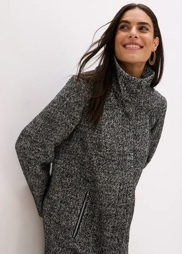 Manteau de mi-saison décontracté, aspect laine, bonprix
