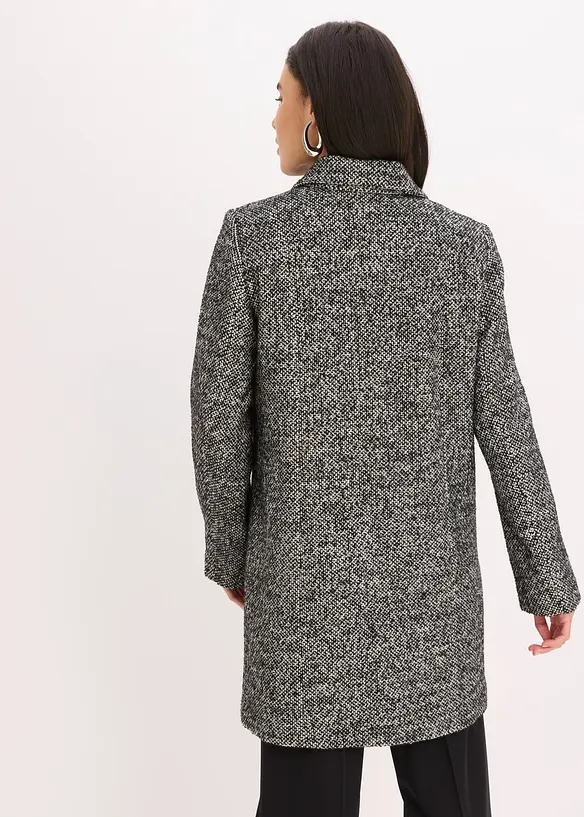Manteau de mi-saison décontracté, aspect laine, bonprix