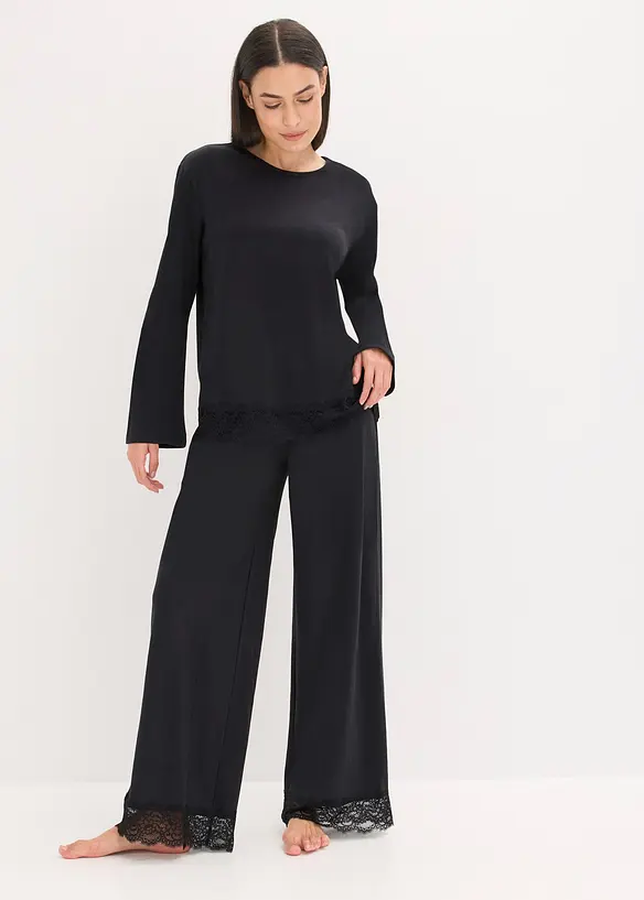 Pyjama orné de dentelle, bonprix