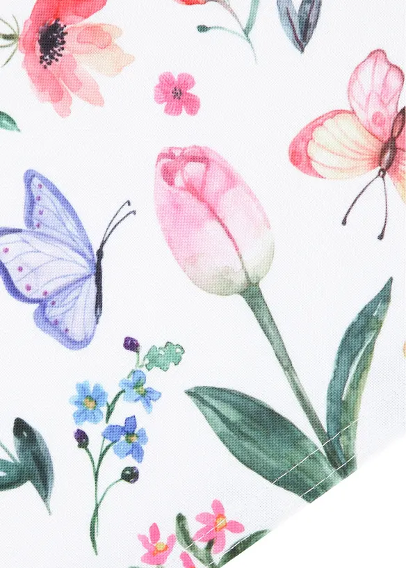 Lot de 4 sets de table avec imprimé fleurs, bonprix