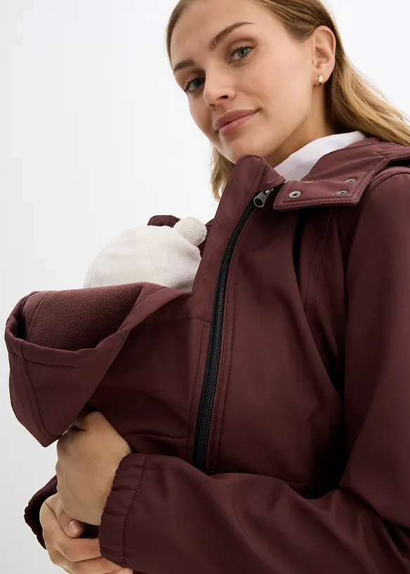 Veste softshell de grossesse et de portage, taille ajustable, bonprix