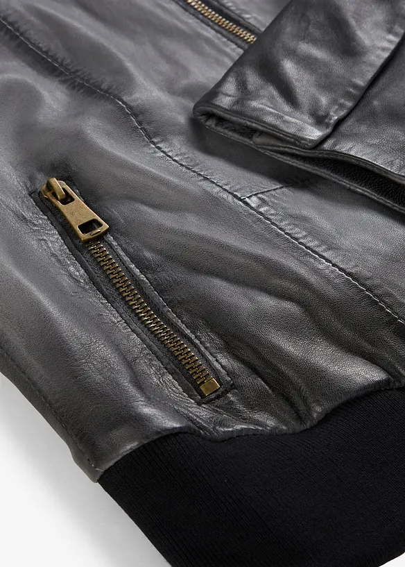 Veste en cuir, bonprix