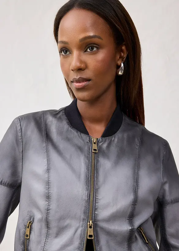 Veste en cuir, bonprix