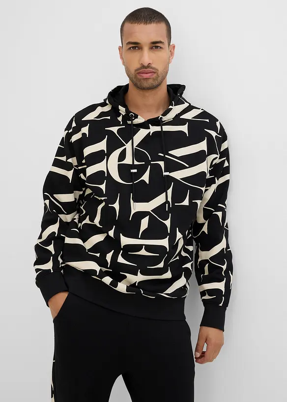 Sweat à capuche en coton, coupe loose, bonprix