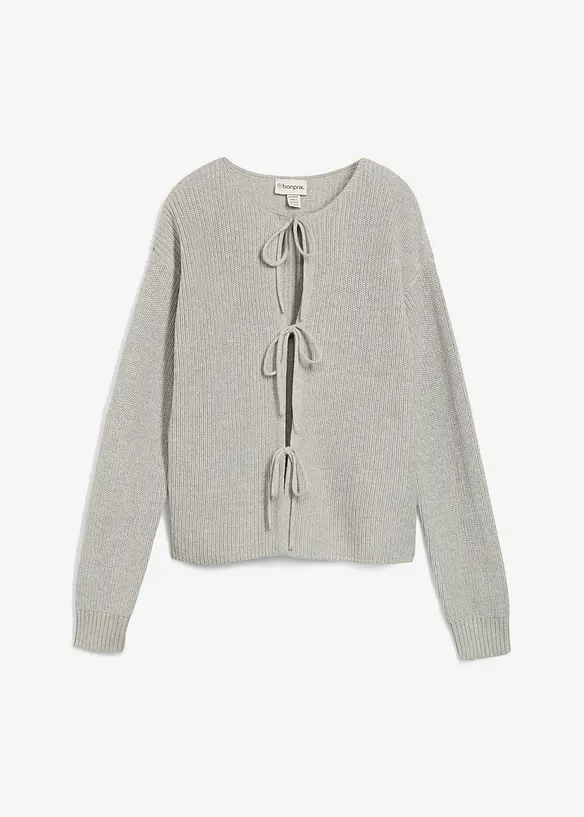 Gilet en maille à nœuds, bonprix
