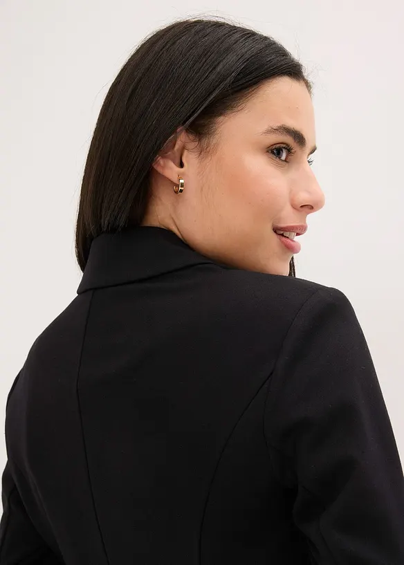 Blazer long en jersey milano, bonprix