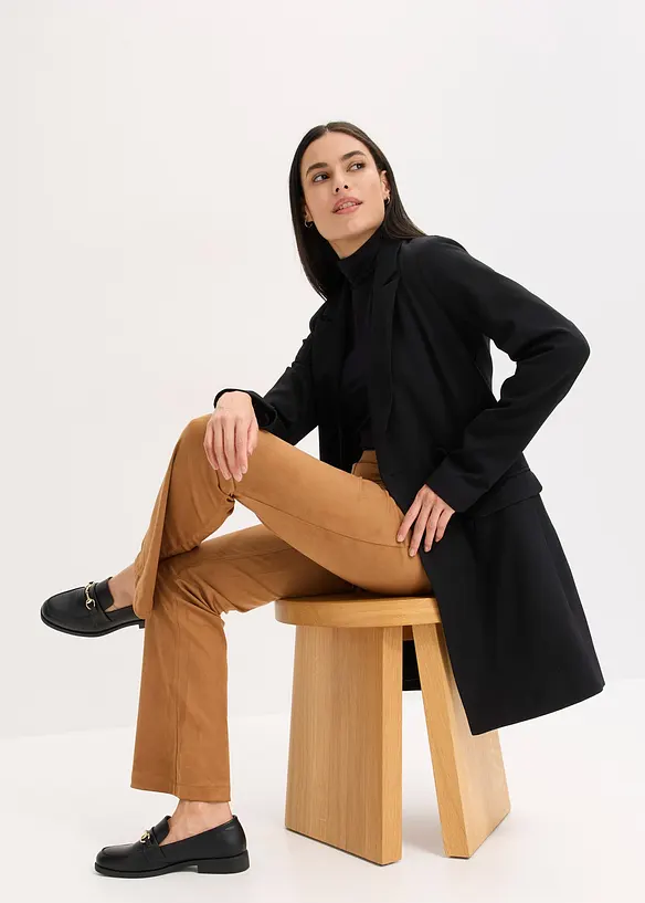 Blazer long en jersey milano, bonprix