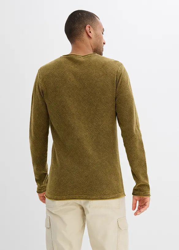 Pull aspect délavé, slim, bonprix