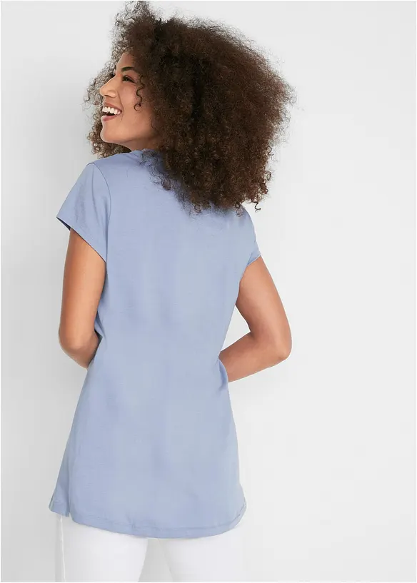 T-shirt long imprimé, bonprix
