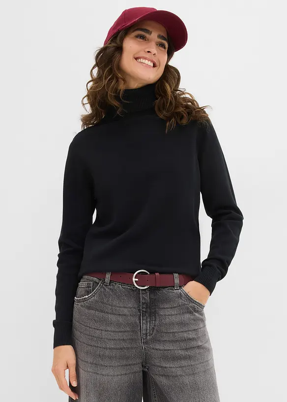 Pull col roulé, bonprix