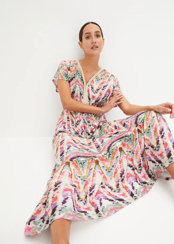 Robe longue imprimée, bonprix