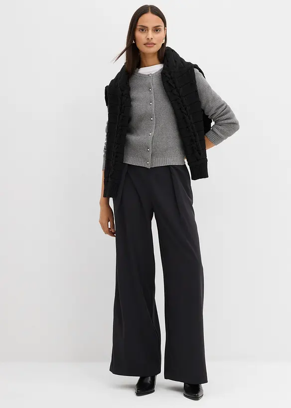 Pantalon évasé à pinces, bonprix