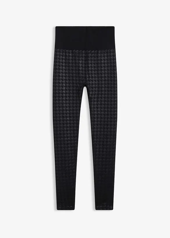 Legging thermo sans couture avec intérieur doux et motif pied-de-poule, bonprix