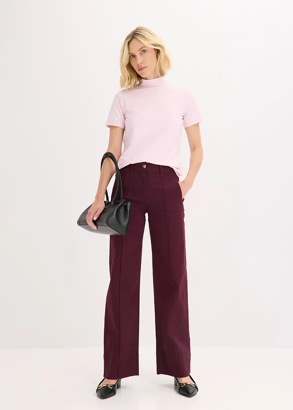 Pantalon en twill avec passepoil et poche gilet, bonprix