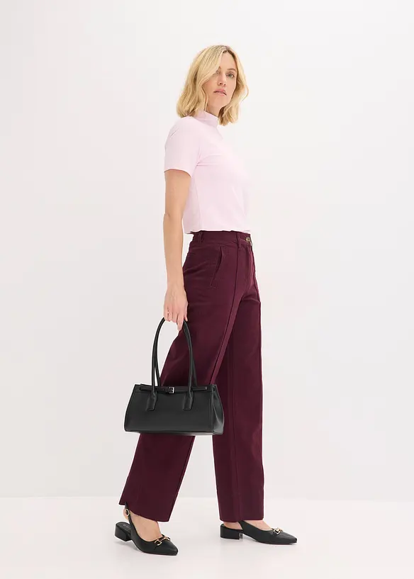 Pantalon en twill avec passepoil et poche gilet, bonprix