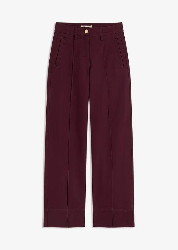Pantalon en twill avec passepoil et poche gilet, bonprix