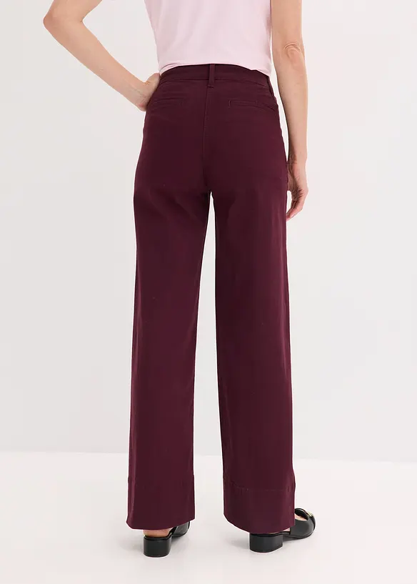 Pantalon en twill avec passepoil et poche gilet, bonprix