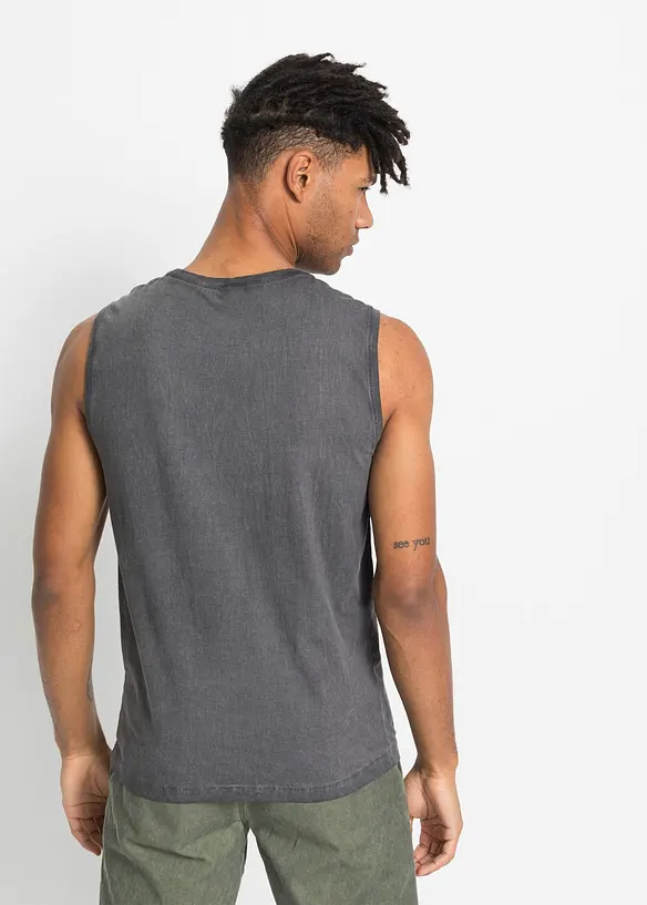 Débardeur marcel 100% coton effet délavé, bonprix