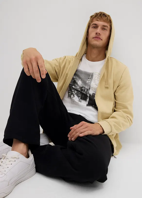 Sweat zippé à capuche, bonprix
