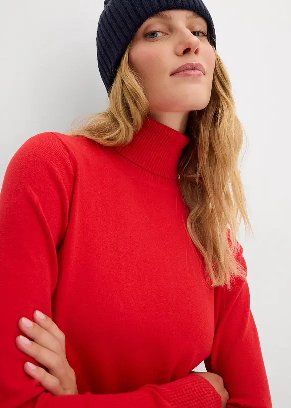 Pull col roulé basique, bonprix