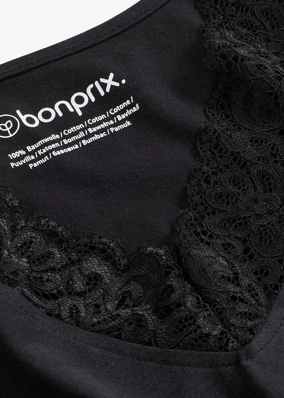 Pyjama avec finitions dentelle, bonprix