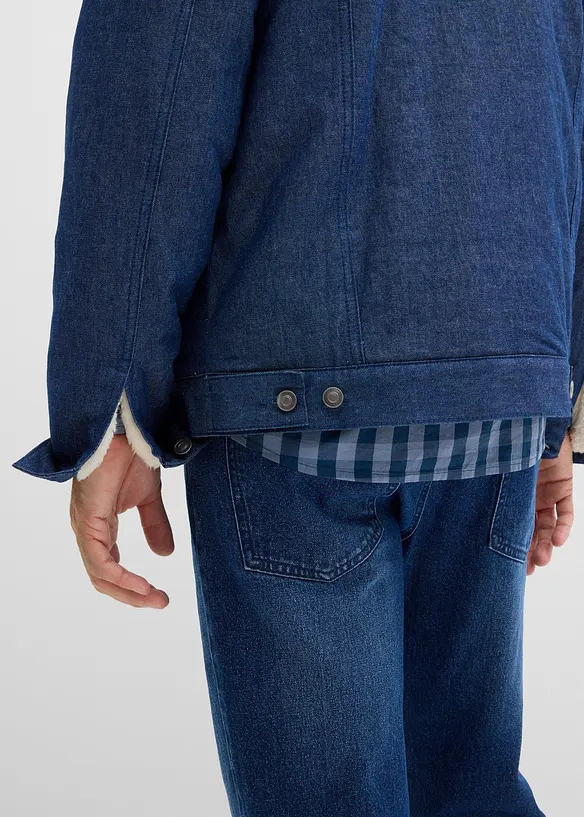 Veste en jean à doublure peluche, bonprix