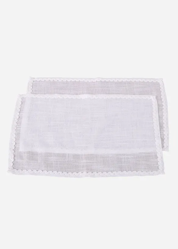 Lot de 2 sets de table avec passepoil décoratif, bonprix