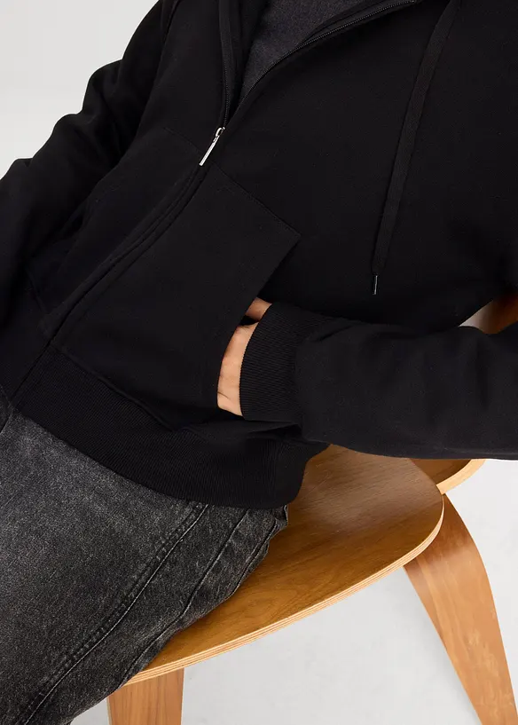 Sweat zippé en éponge douce, bonprix