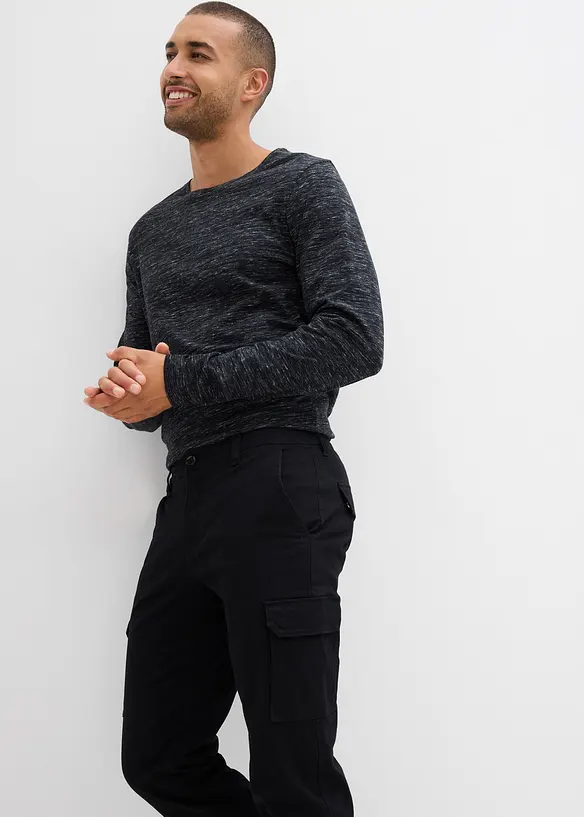Pantalon cargo thermique Regular, extensible, droit, bonprix