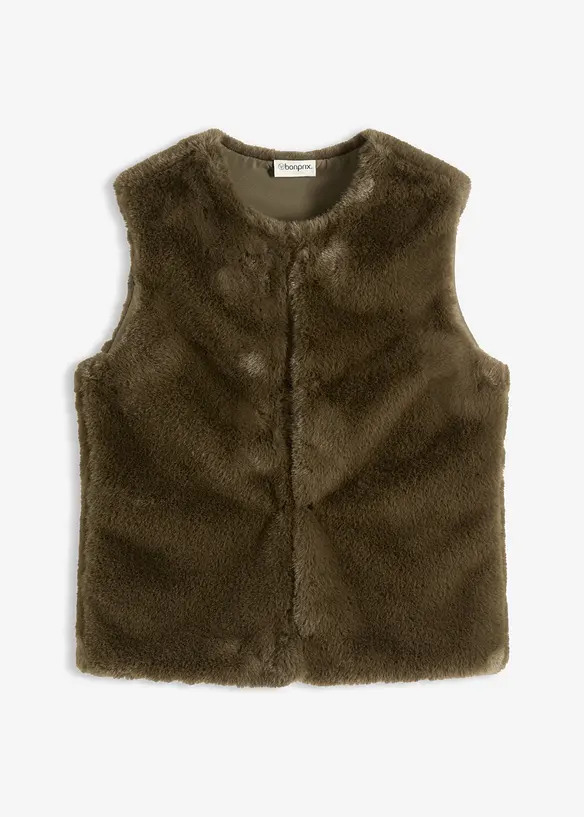 Gilet sans manches en teddy, bonprix