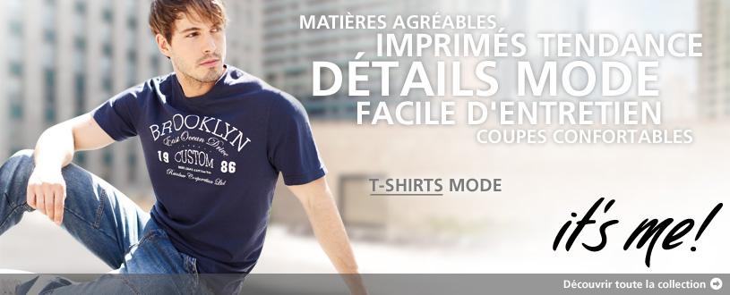 T-shirts, matières agréables, détails mode, imprimés tendance